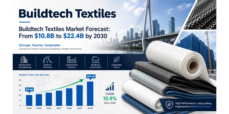Buildtech Textiles Market to Reach $22.4B by 2030 at 8.5% CAGR